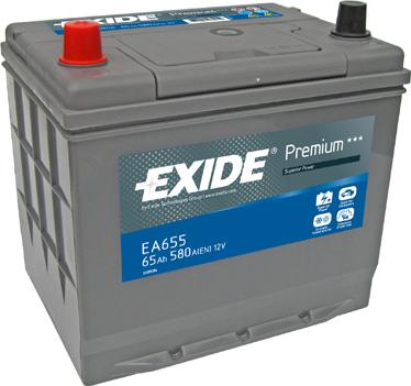 Exide EA655 - Startera akumulatoru baterija www.autospares.lv