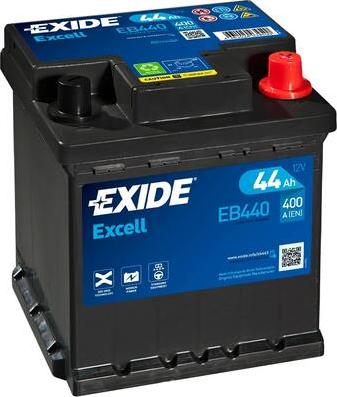 Exide EB440 - Startera akumulatoru baterija www.autospares.lv