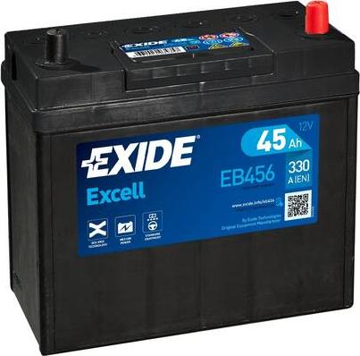 Exide EB456 - Startera akumulatoru baterija www.autospares.lv