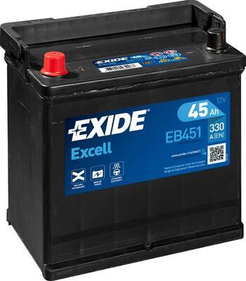 Exide EB451 - Startera akumulatoru baterija www.autospares.lv