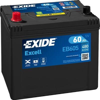 Exide EB605 - Startera akumulatoru baterija www.autospares.lv