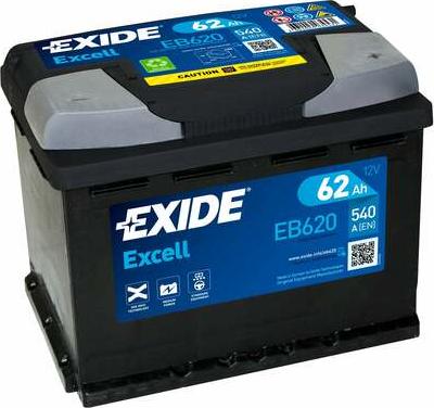 Exide EB620 - Startera akumulatoru baterija www.autospares.lv