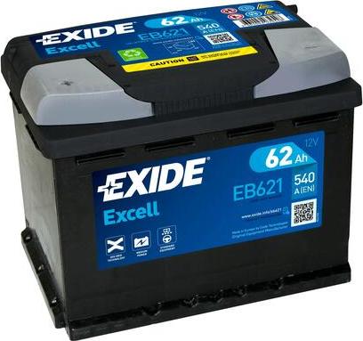 Exide EB621 - Startera akumulatoru baterija www.autospares.lv