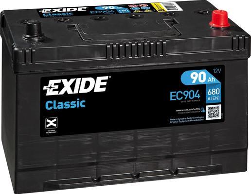 Exide EC904 - Startera akumulatoru baterija www.autospares.lv