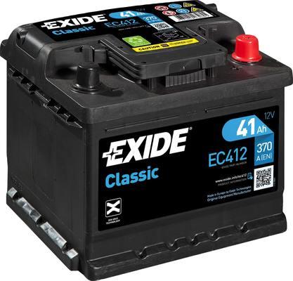Exide EC412 - Startera akumulatoru baterija www.autospares.lv