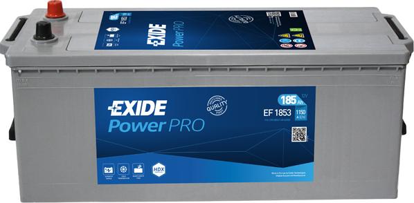 Exide EF1853 - Startera akumulatoru baterija www.autospares.lv