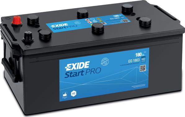 Exide EG1803 - Startera akumulatoru baterija www.autospares.lv