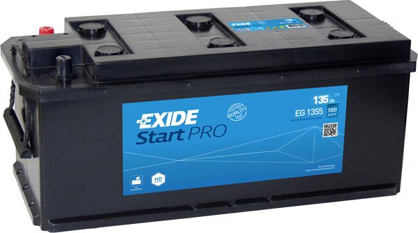 Exide EG1355 - Startera akumulatoru baterija www.autospares.lv