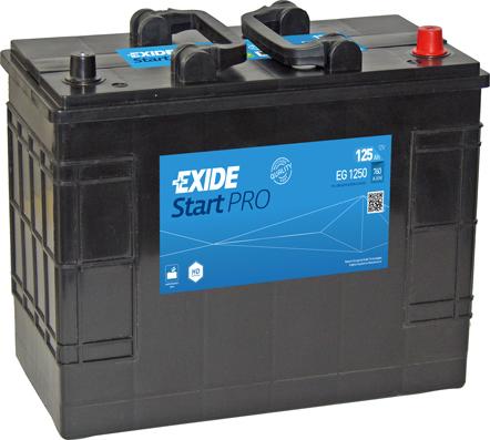 Exide EG1250 - Startera akumulatoru baterija www.autospares.lv