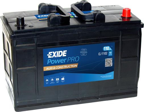 Exide EJ1102 - Startera akumulatoru baterija www.autospares.lv