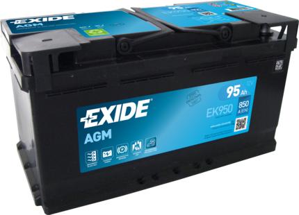 Exide EK950 - Startera akumulatoru baterija www.autospares.lv