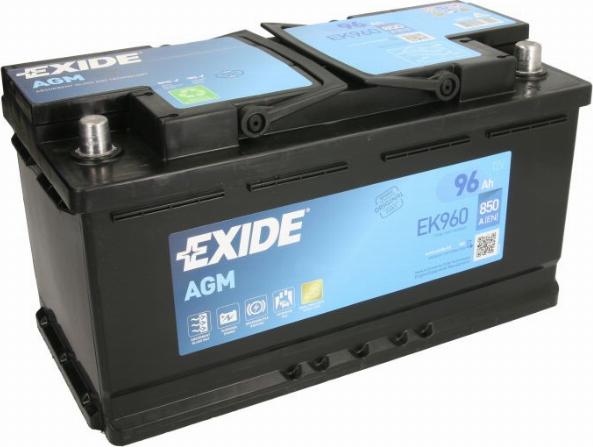 Exide EK960 - Startera akumulatoru baterija www.autospares.lv