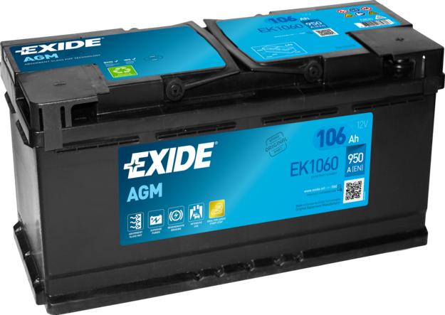 Exide EK1060 - Startera akumulatoru baterija www.autospares.lv