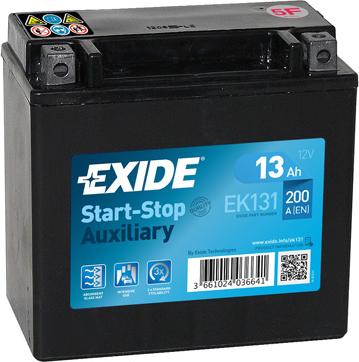 Exide EK131 - Startera akumulatoru baterija www.autospares.lv