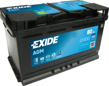 Exide EK800 - Startera akumulatoru baterija www.autospares.lv