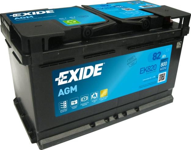 Exide EK820 - Startera akumulatoru baterija www.autospares.lv