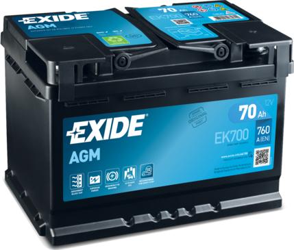 Exide EK700 - Startera akumulatoru baterija www.autospares.lv