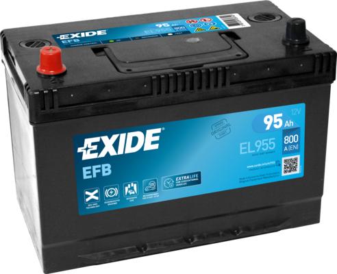 Exide EL955 - Startera akumulatoru baterija www.autospares.lv