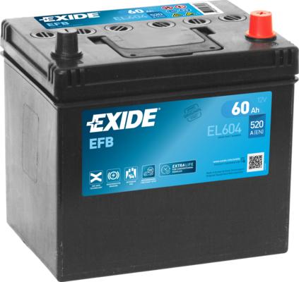 Exide EL604 - Startera akumulatoru baterija www.autospares.lv