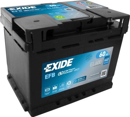 Exide EL600 - Startera akumulatoru baterija www.autospares.lv