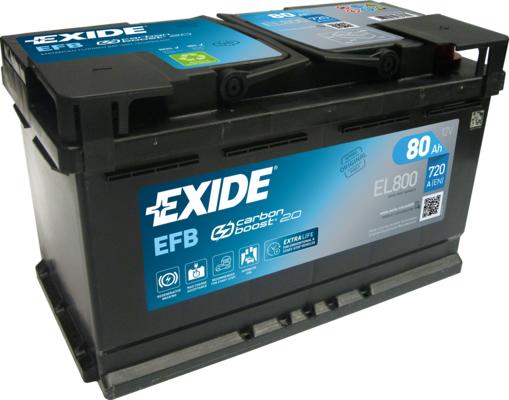 Exide EL800 - Startera akumulatoru baterija www.autospares.lv