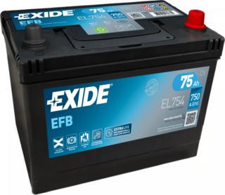 Exide EL754 - Startera akumulatoru baterija www.autospares.lv