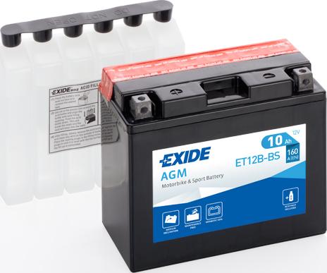 Exide ET12B-BS - Startera akumulatoru baterija www.autospares.lv