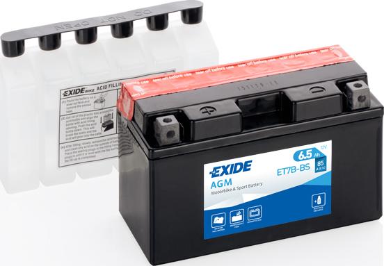 Exide ET7B-BS - Startera akumulatoru baterija www.autospares.lv