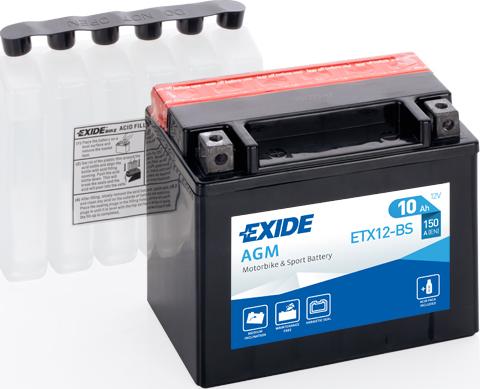 Exide ETX12-BS - Startera akumulatoru baterija www.autospares.lv