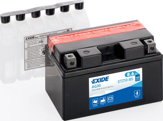 Exide ETZ10-BS - Startera akumulatoru baterija www.autospares.lv