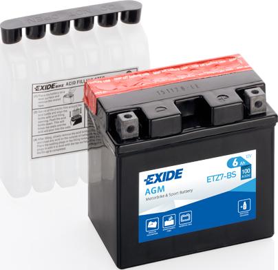 Exide ETZ7-BS - Startera akumulatoru baterija www.autospares.lv