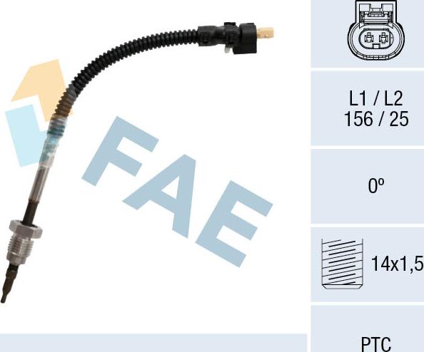 FAE 68051 - Devējs, Izplūdes gāzu temperatūra www.autospares.lv