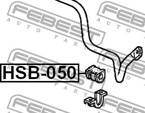 Febest HSB-050 - Bukse, Stabilizators www.autospares.lv