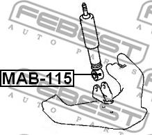 Febest MAB-115 - Bukse, amortizators www.autospares.lv