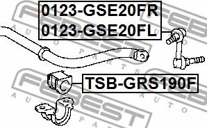 Febest TSB-GRS190F - Bukse, Stabilizators www.autospares.lv