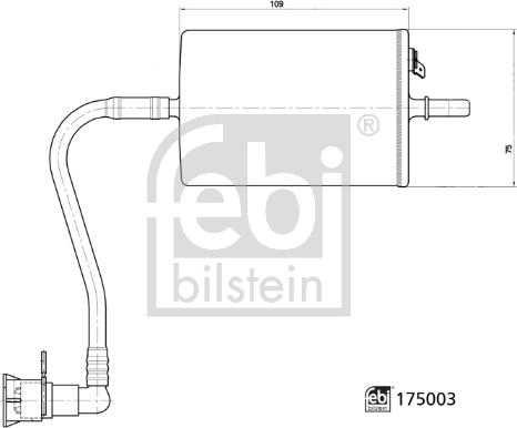 Febi Bilstein 175003 - Degvielas filtrs www.autospares.lv