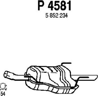 Fenno P4581 - Izplūdes gāzu trokšņa slāpētājs (pēdējais) www.autospares.lv