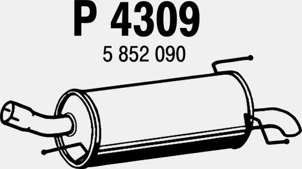 Fenno P4309 - Izplūdes gāzu trokšņa slāpētājs (pēdējais) www.autospares.lv