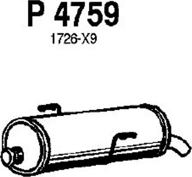 Fenno P4759 - Izplūdes gāzu trokšņa slāpētājs (pēdējais) www.autospares.lv