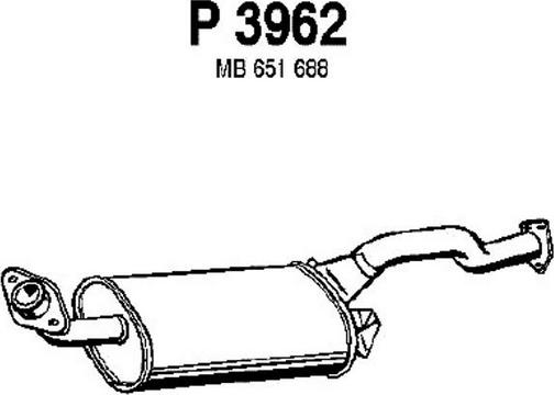 Fenno P3962 - Izplūdes gāzu trokšņa slāpētājs (pēdējais) www.autospares.lv