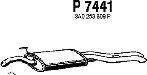 Fenno P7441 - Izplūdes gāzu trokšņa slāpētājs (pēdējais) www.autospares.lv