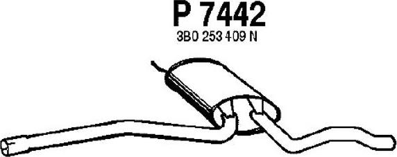 Fenno P7442 - Vidējais izpl. gāzu trokšņa slāpētājs www.autospares.lv