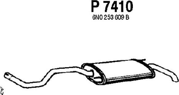 Fenno P7410 - Izplūdes gāzu trokšņa slāpētājs (pēdējais) www.autospares.lv