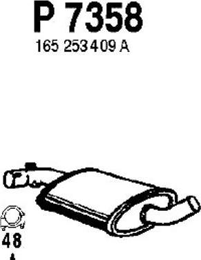 Fenno P7358 - Vidējais izpl. gāzu trokšņa slāpētājs www.autospares.lv