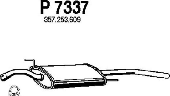 Fenno P7337 - Izplūdes gāzu trokšņa slāpētājs (pēdējais) www.autospares.lv