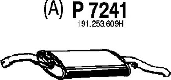 Fenno P7241 - Izplūdes gāzu trokšņa slāpētājs (pēdējais) www.autospares.lv