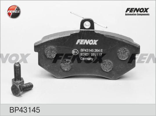 Fenox BP43145 - Bremžu uzliku kompl., Disku bremzes www.autospares.lv