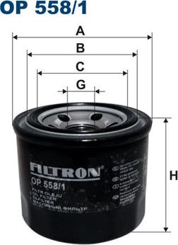 Filtron OP558/1 - Eļļas filtrs www.autospares.lv