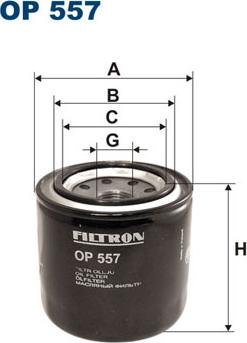 Filtron OP557 - Eļļas filtrs www.autospares.lv