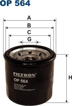 Filtron OP564 - Eļļas filtrs www.autospares.lv
